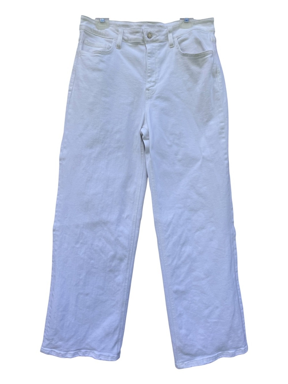 Vervet Blue White Wide Leg Stretch Denim Jeans plus size 32 EUC High rise waist